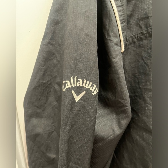 Callaway Mens Golf Pullover Sweater Size XL Black Water Resistant V Neck - Picture 4 of 8